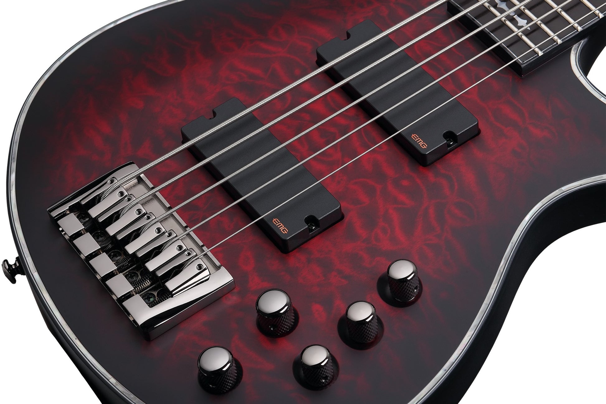 Đàn Guitar Bass Schecter Hellraiser Extreme 5, Satin Crimson Red Burst