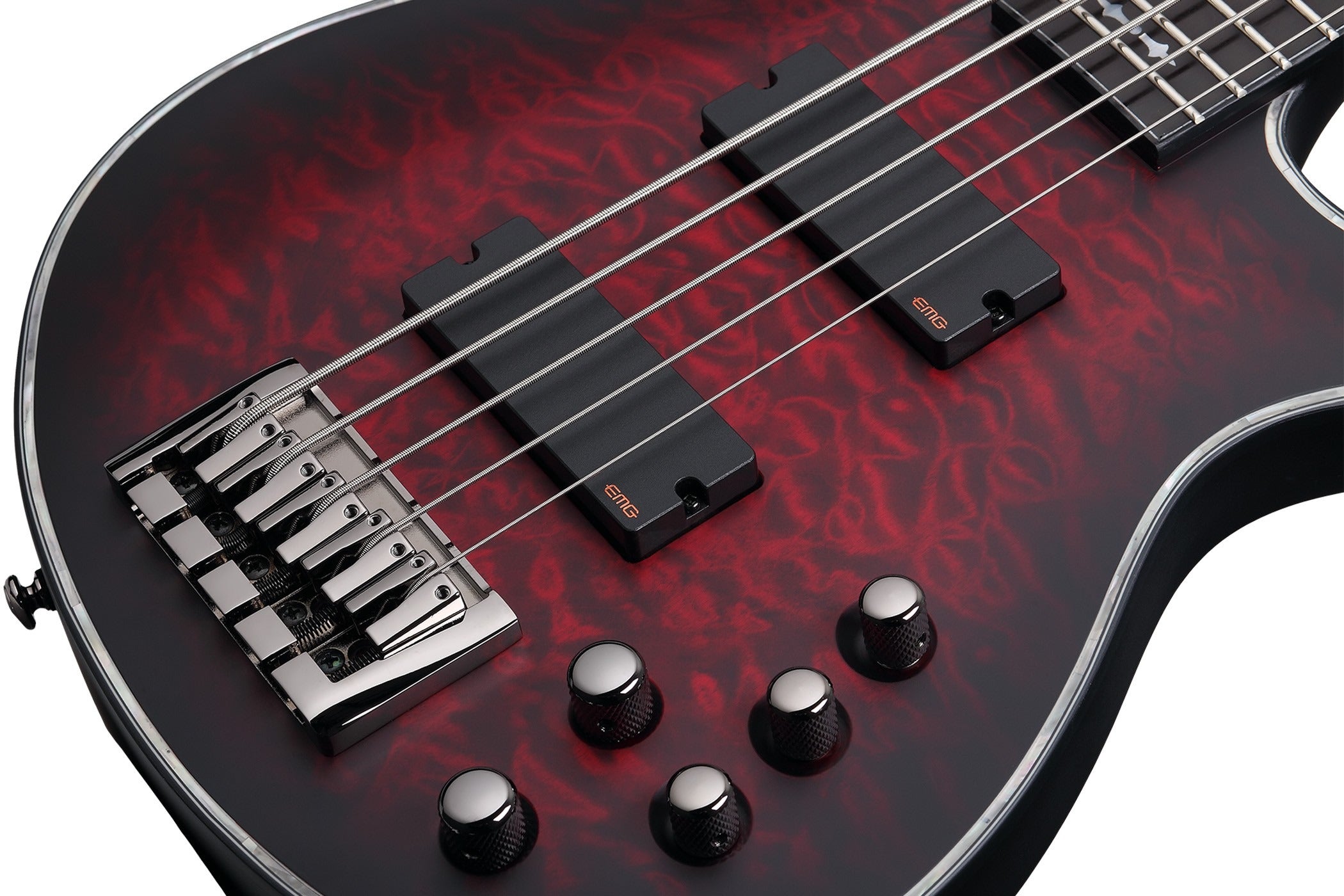 Đàn Guitar Bass Schecter Hellraiser Extreme 5, Satin Crimson Red Burst