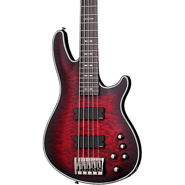 Đàn Guitar Bass Schecter Hellraiser Extreme 5, Satin Crimson Red Burst