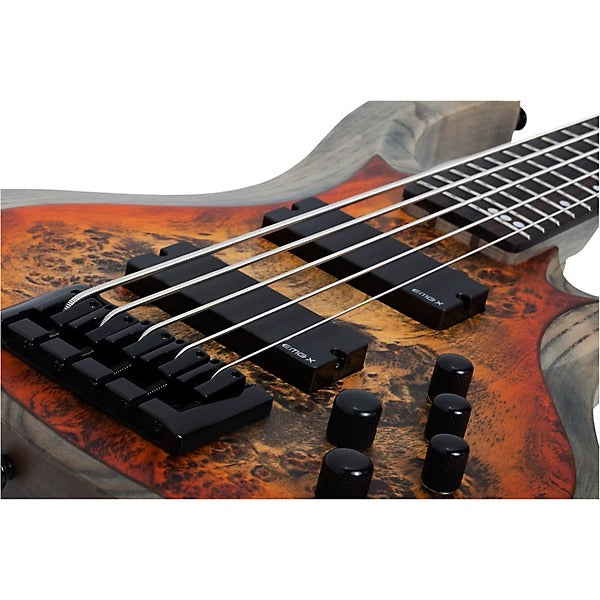 Đàn Guitar Bass Schecter Riot 5, Inferno Burst