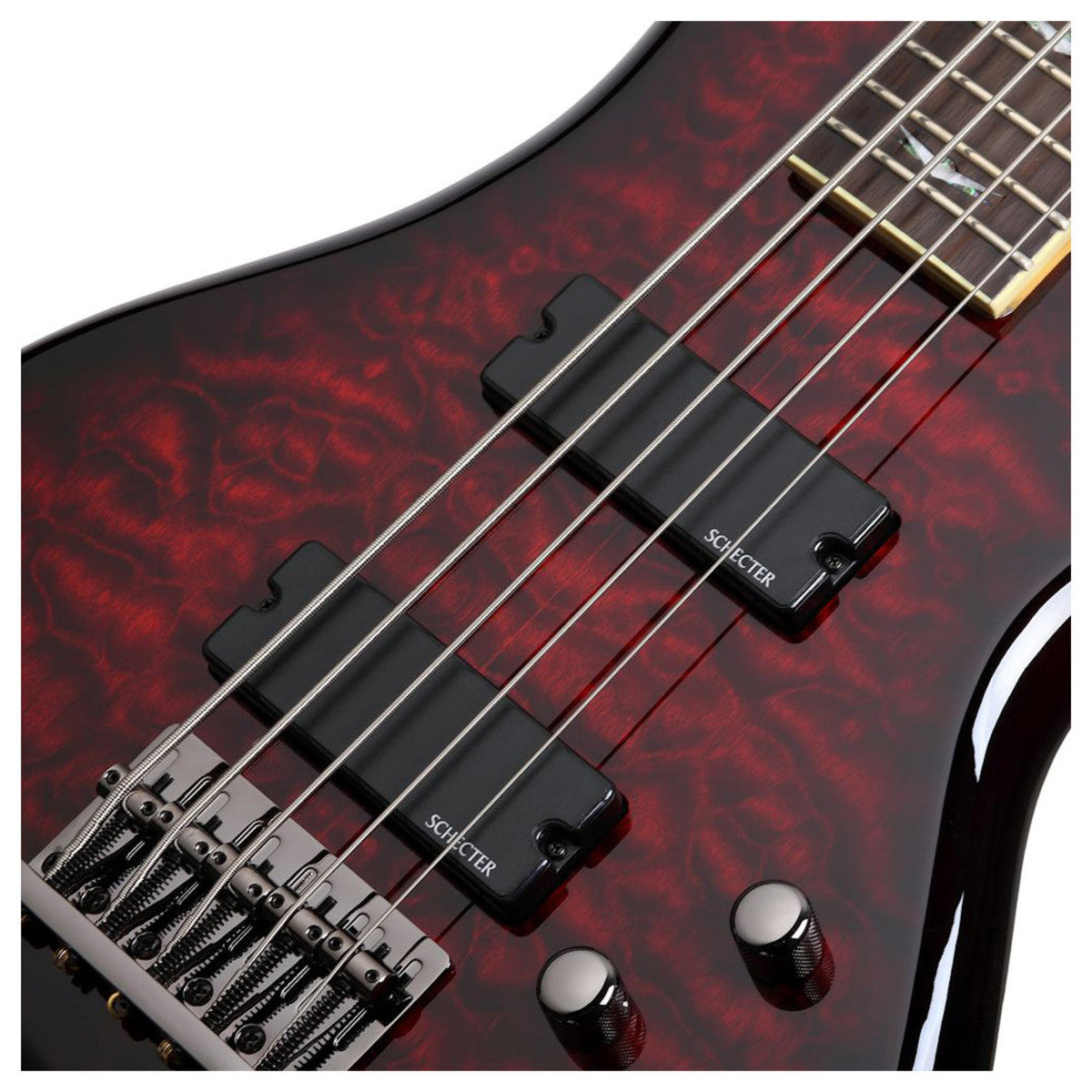 Đàn Guitar Bass Schecter Stiletto Extreme 5, Black Cherry