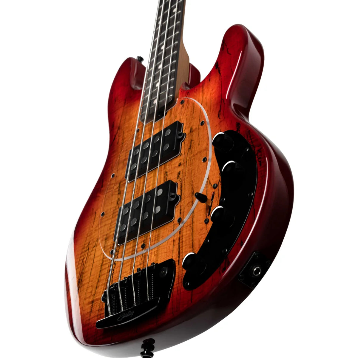 Đàn Guitar Bass Sterling by Music Man StingRay HH Maple Top, Natural Burst Satin