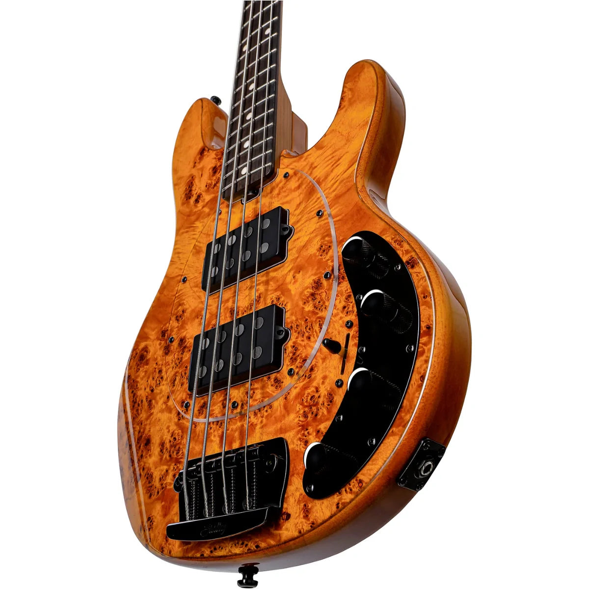 Đàn Guitar Bass Sterling by Music Man StingRay HH Poplar Top, Amber