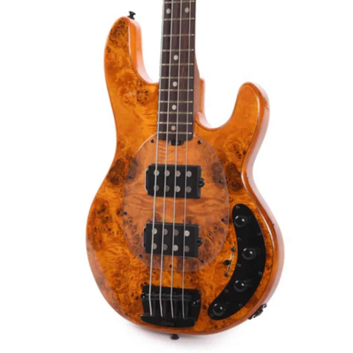 Đàn Guitar Bass Sterling by Music Man StingRay HH Poplar Top, Amber