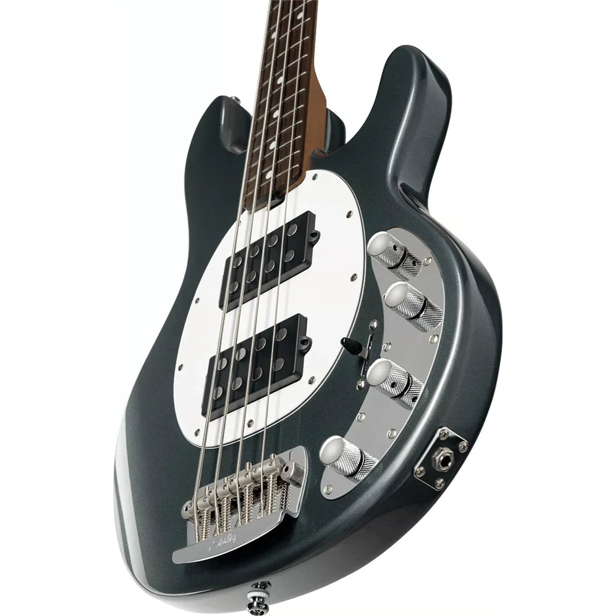 Đàn Guitar Bass Sterling by Music Man StingRay HH, Charcoal Frost