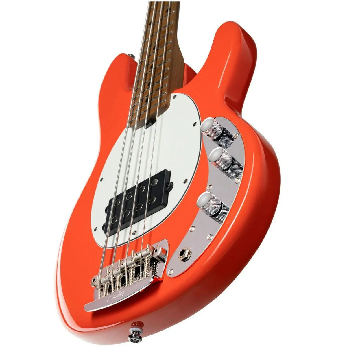 Đàn Guitar Bass Sterling by Music Man StingRay Short Scale, Fiesta Red