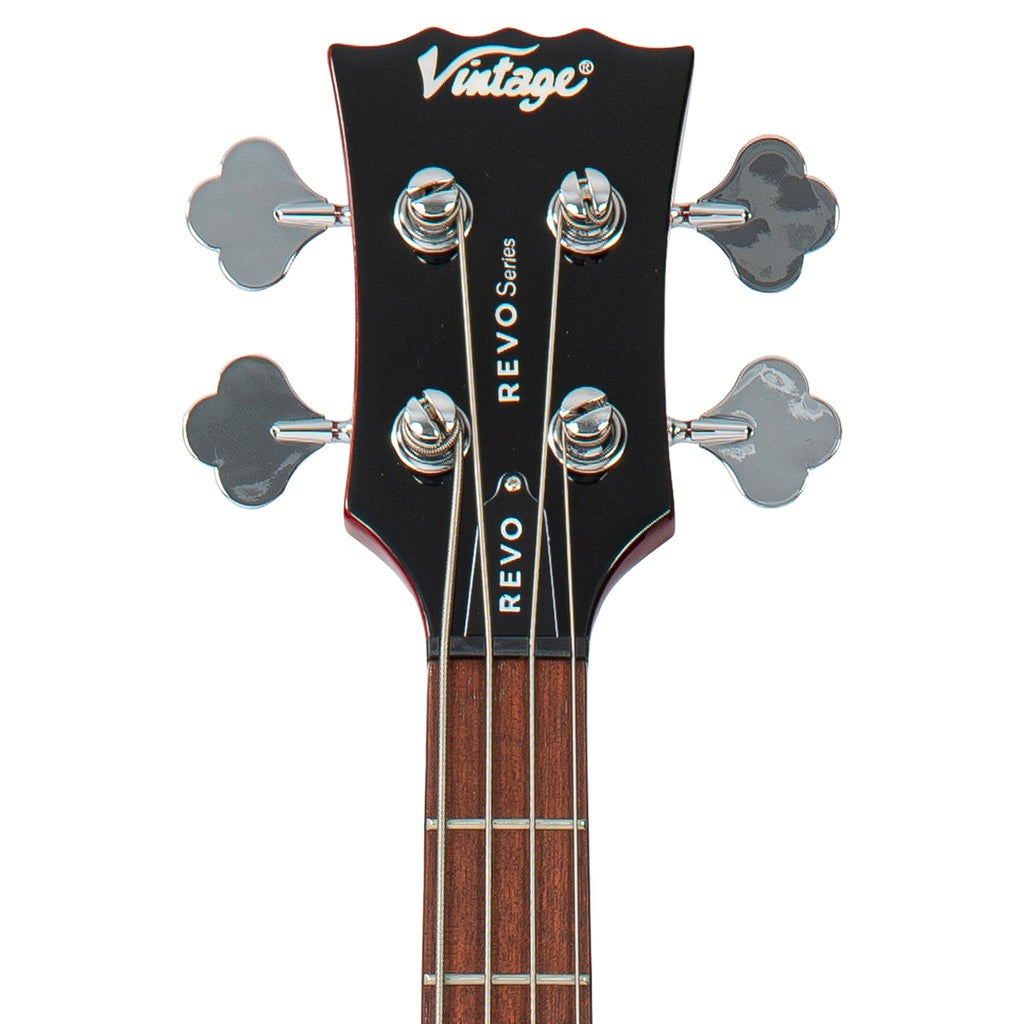 Đàn Guitar Bass Vintage REVO Series 'Callan', See Thru Cherry Red