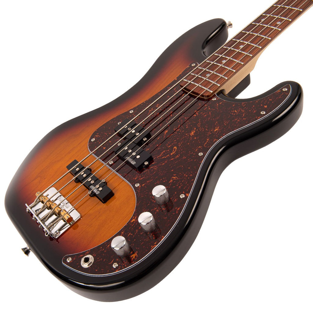 Đàn Guitar Bass Vintage V42 ReIssued, 3 Tone Sunburst