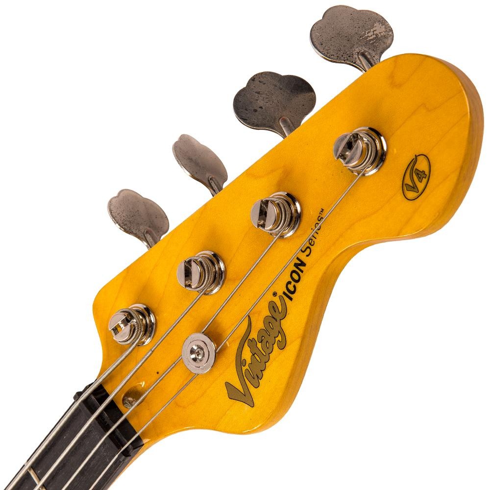 Đàn Guitar Bass Vintage V4 ICON, Distressed Vintage White