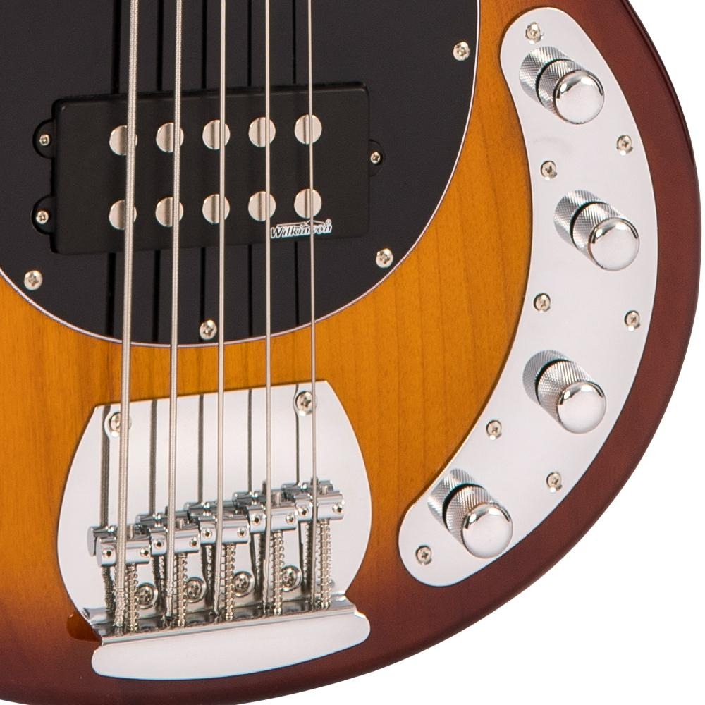 Đàn Guitar Bass Vintage V96 Reissued Active Bass, Flamed Tobacco Sunburst