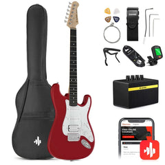 Đàn Guitar Điện Combo Donner DST100, Red