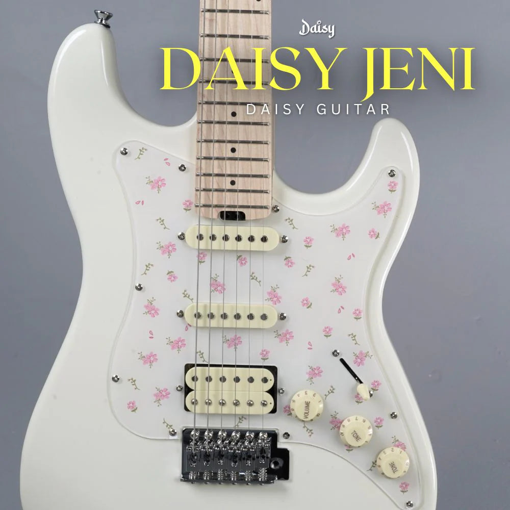 Đàn Guitar Điện Daisy Jeni E200 HSS Electric Guitar, Maple Fingerboard, White