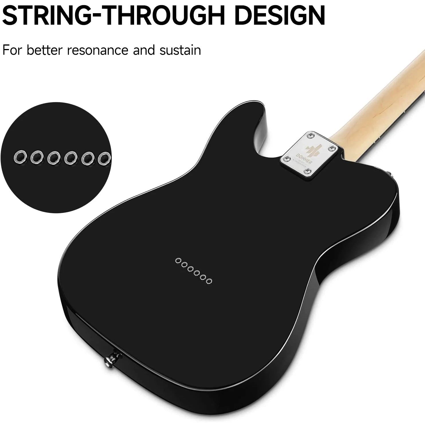 Đàn Guitar Điện Donner DTC100, Black