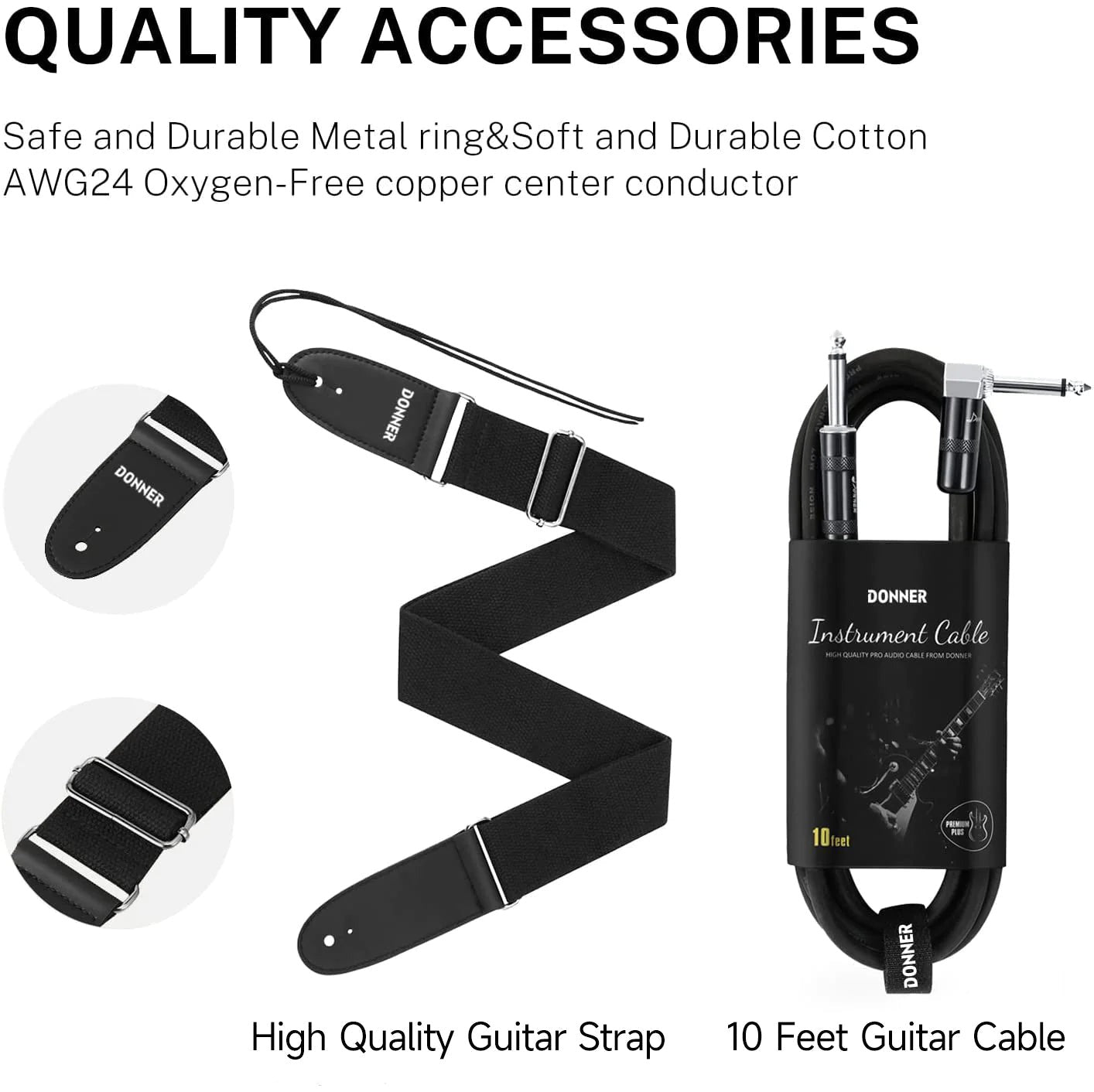 Đàn Guitar Điện Donner DTC100, Black