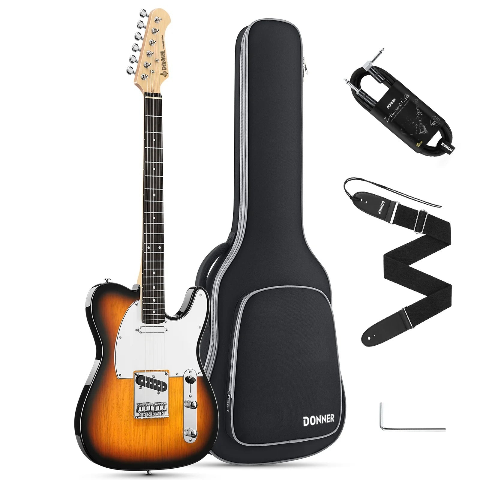 Đàn Guitar Điện Donner DTC100, Sunburst