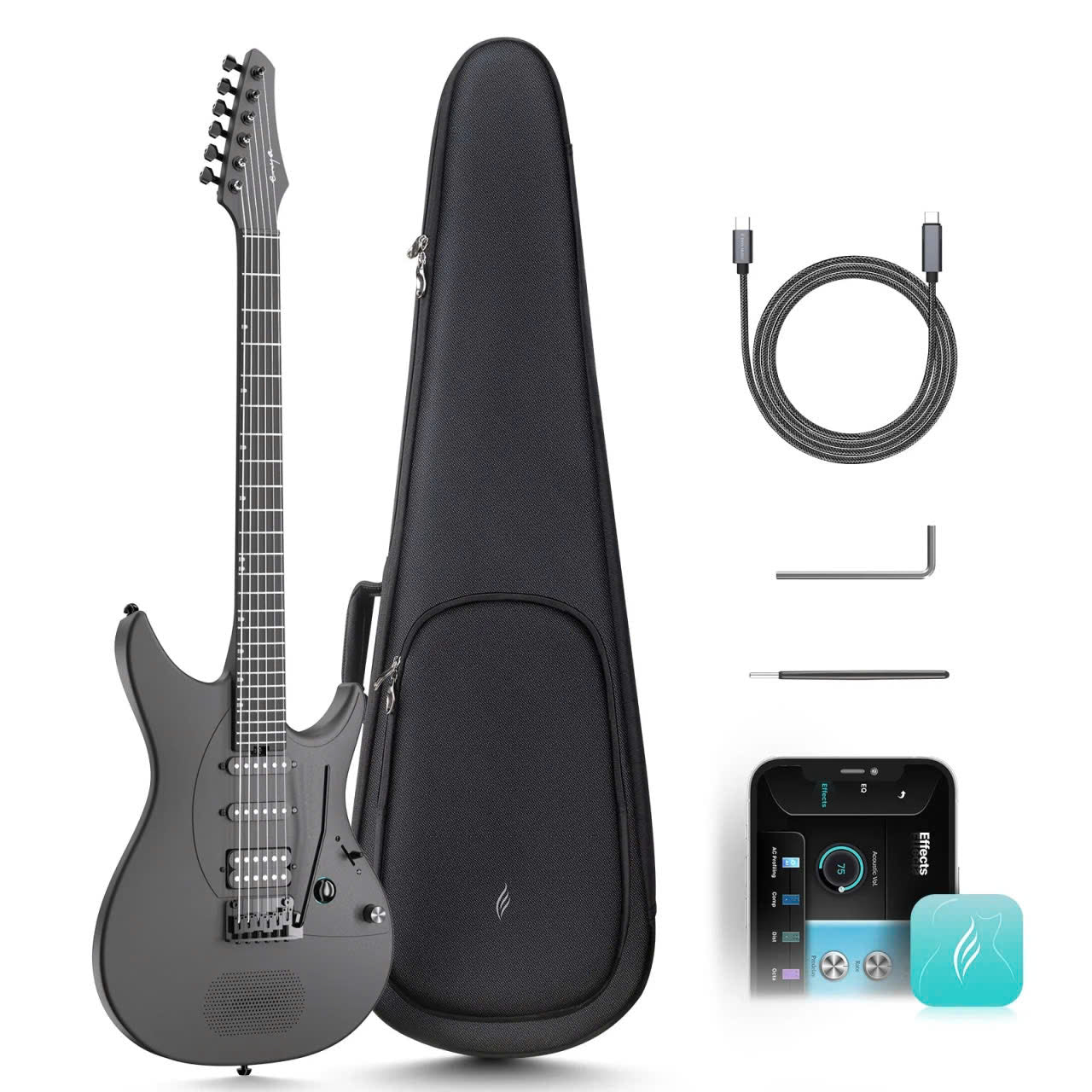Đàn Guitar Điện Enya Inspire, Black