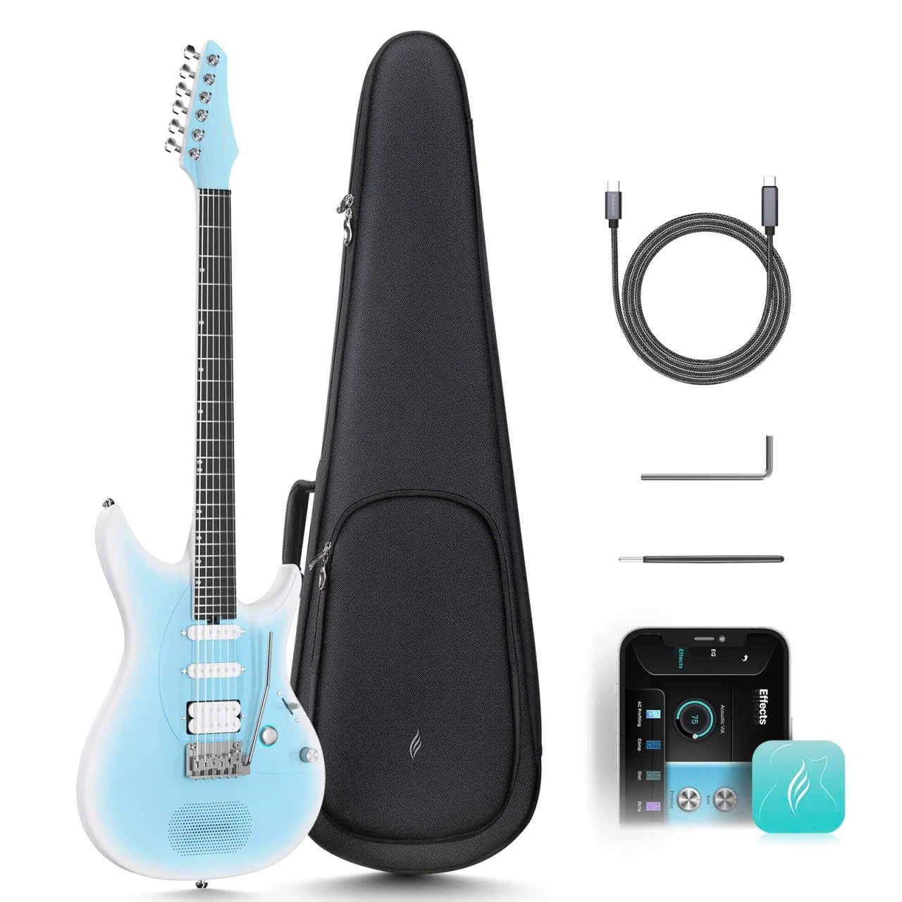 Đàn Guitar Điện Enya Inspire, Light Blue