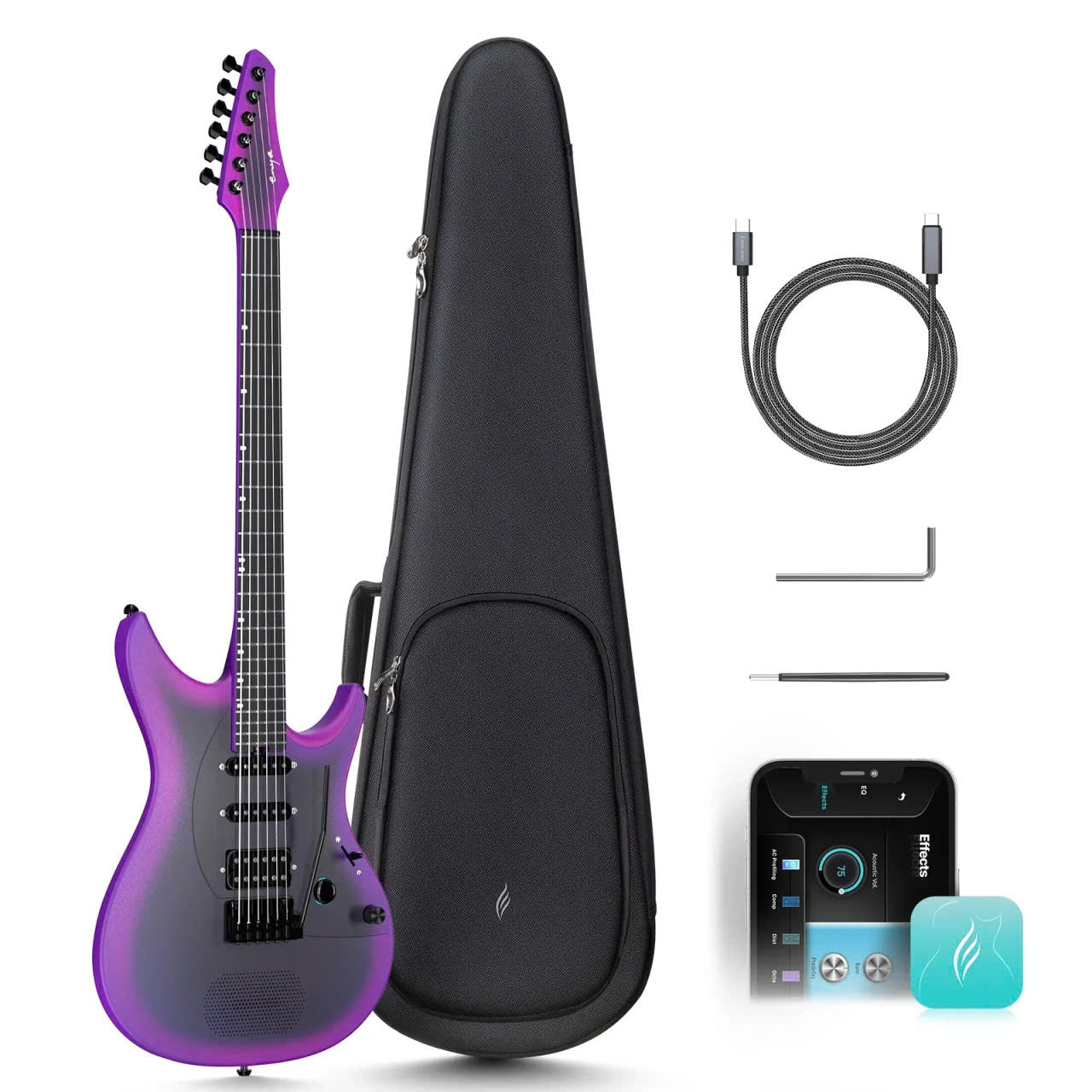 Đàn Guitar Điện Enya Inspire, Royal Purple