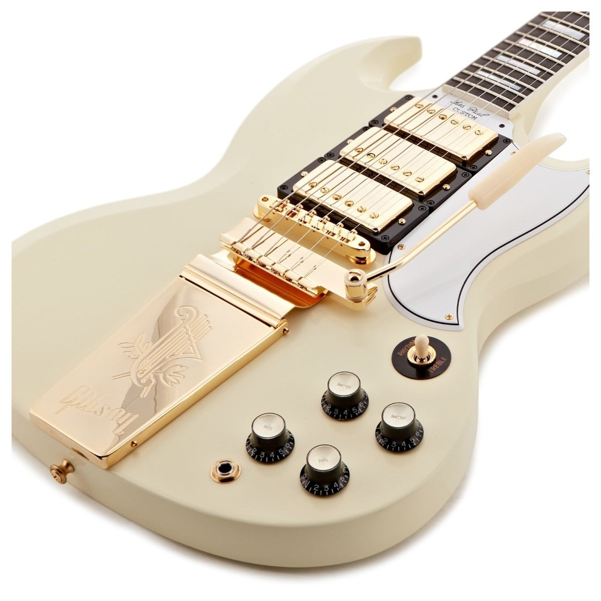 Đàn Guitar Điện Gibson 1963 Les Paul SG Custom Reissue, VOS, Classic White