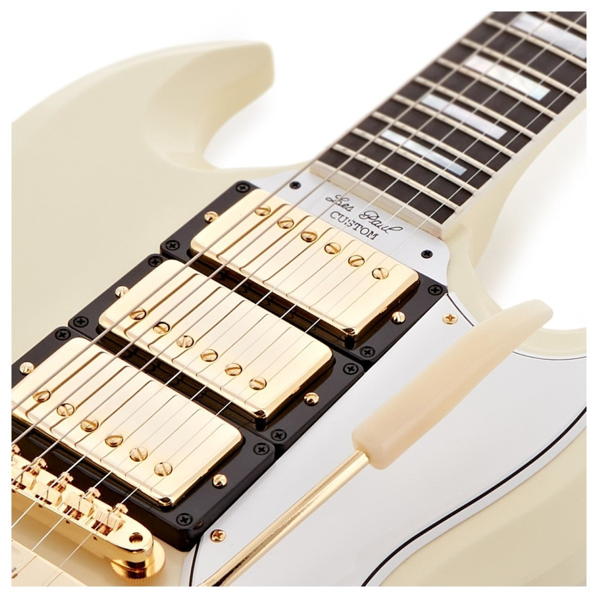 Đàn Guitar Điện Gibson 1963 Les Paul SG Custom Reissue, VOS, Classic White