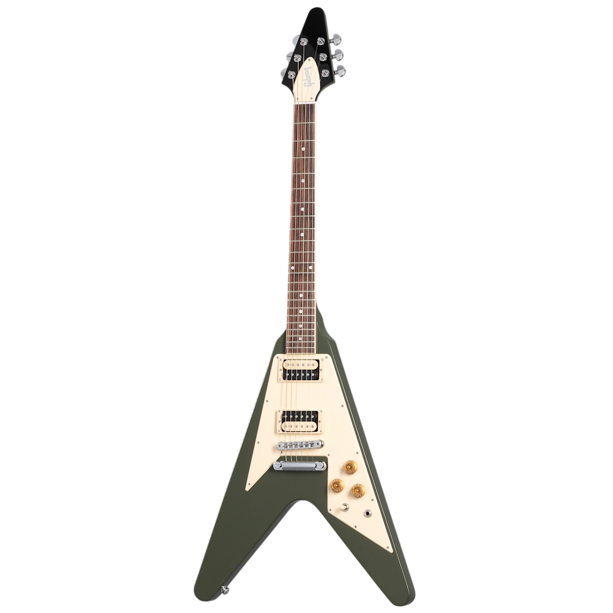 Đàn Guitar Điện Gibson 70s Flying V, Olive Drab