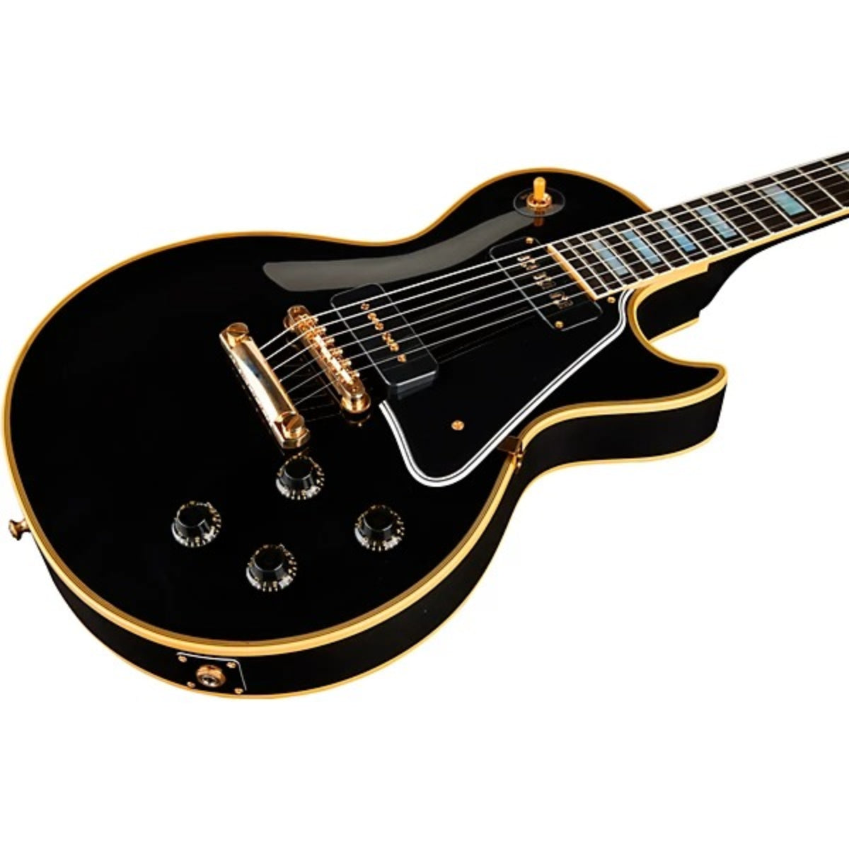 Đàn Guitar Điện Gibson Custom 1954 Les Paul Custom Staple Pickup Reissue VOS, Ebony