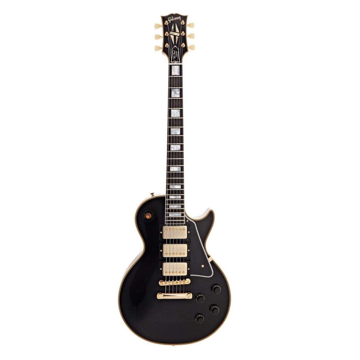 Đàn Guitar Điện Gibson Custom 1957 Les Paul Custom Reissue 3 Pickup VOS, Ebony