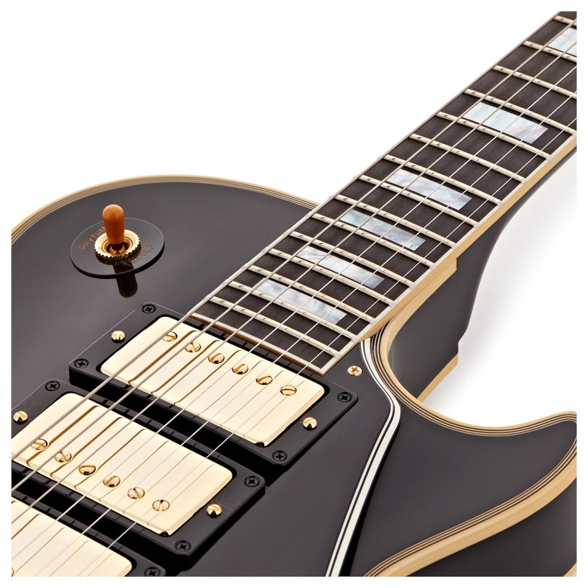 Đàn Guitar Điện Gibson Custom 1957 Les Paul Custom Reissue 3 Pickup VOS, Ebony