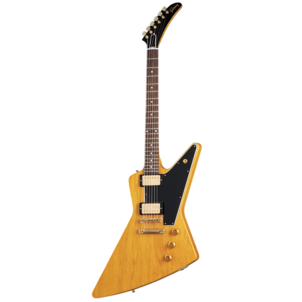 Đàn Guitar Điện Gibson Custom 1958 Korina Explorer Reissue, VOS, Natural Black