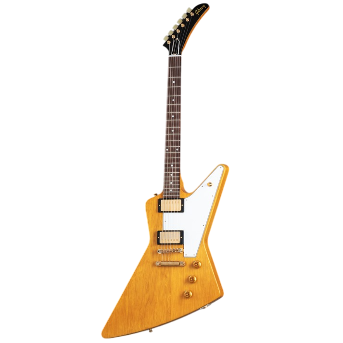 Đàn Guitar Điện Gibson Custom 1958 Korina Explorer Reissue, VOS, Natural White