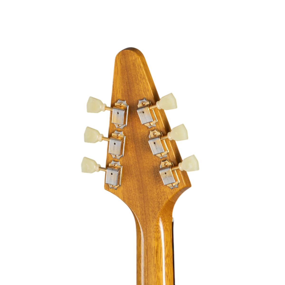 Đàn Guitar Điện Gibson Custom 1958 Korina Flying V Reissue, VOS, Natural White