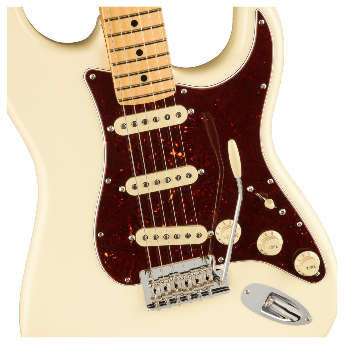 Đàn Guitar Điện Fender American Professional II Stratocaster SSS Electric Guitar, Maple Fingerboard, Olympic White #0113902705