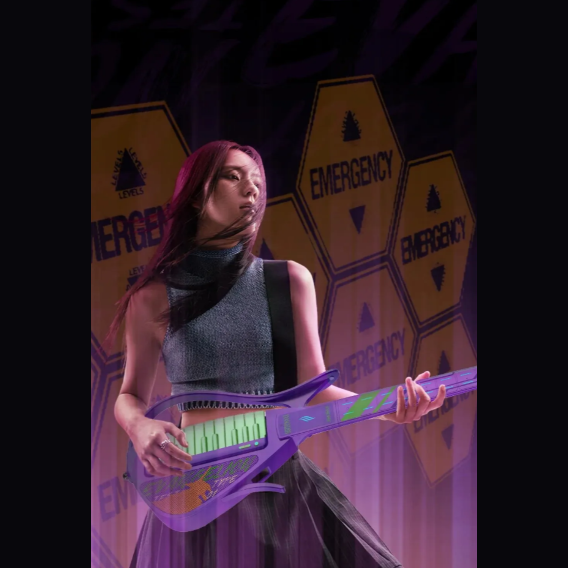 Đàn Guitar Enya Cyber G Stringless Keyboard Module, Eva