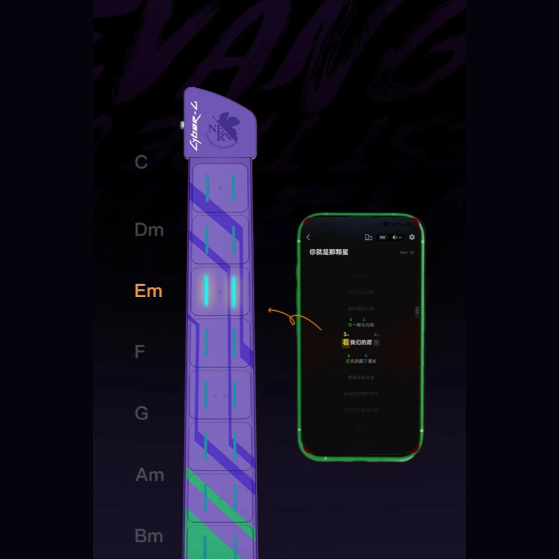 Đàn Guitar Enya Cyber G Stringless Keyboard Module, Eva
