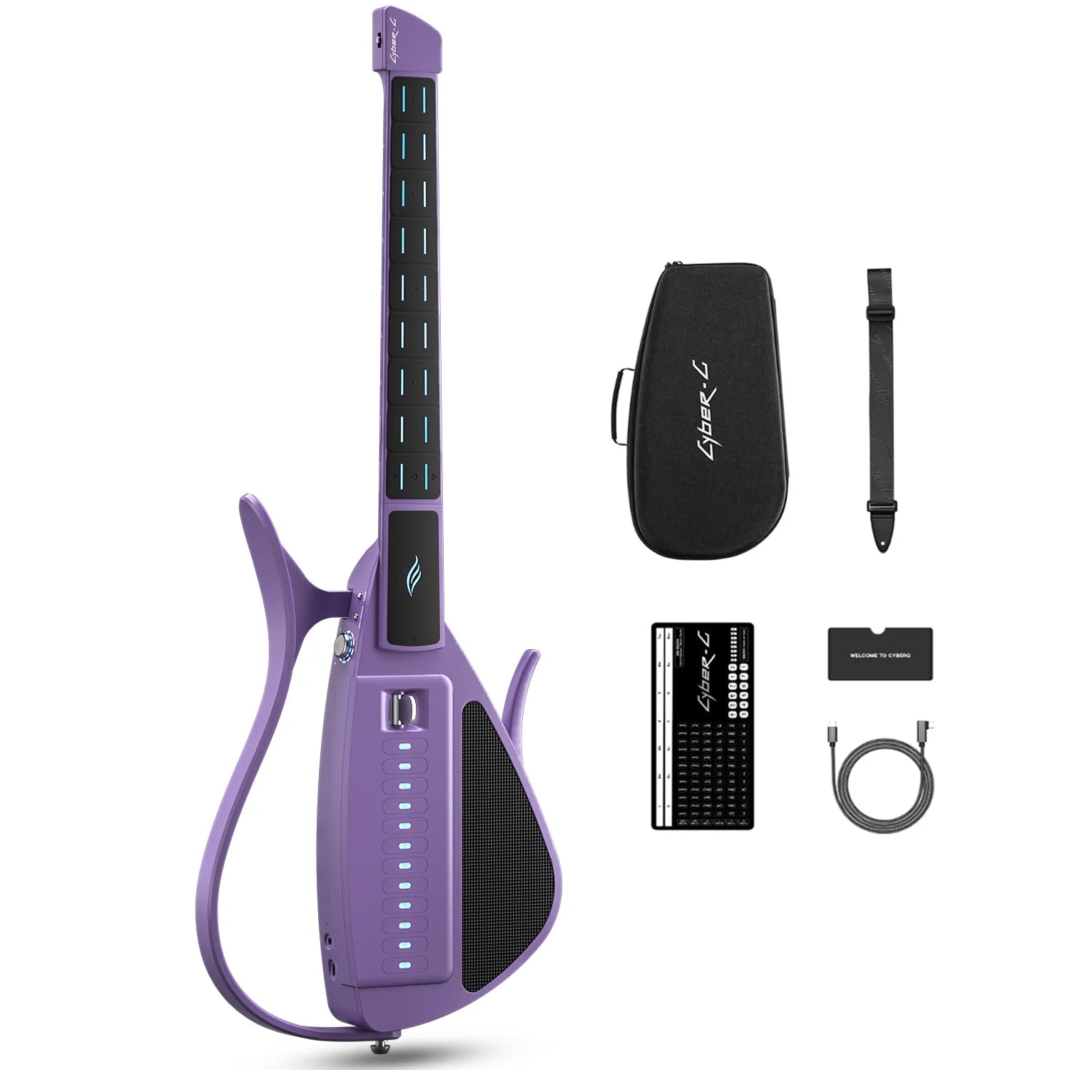 Đàn Guitar Enya Cyber G Stringless Pick Module, Purple