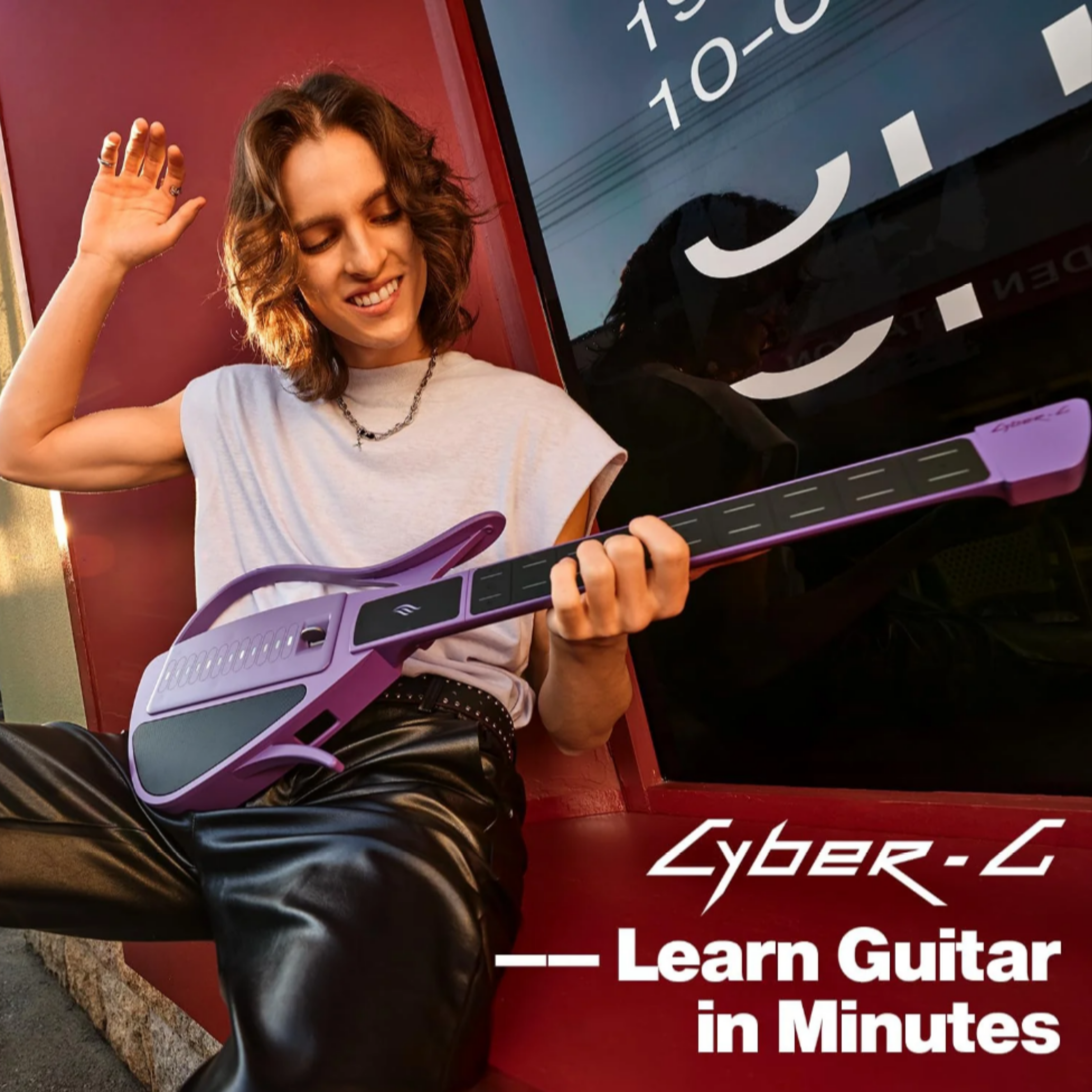 Đàn Guitar Enya Cyber G Stringless Pick Module, Purple