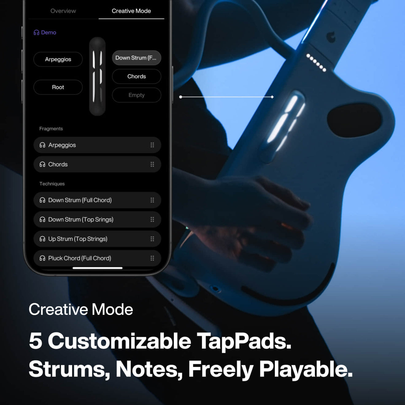 Đàn Guitar Silent Lava Genie Stringless Smart Guitar, White