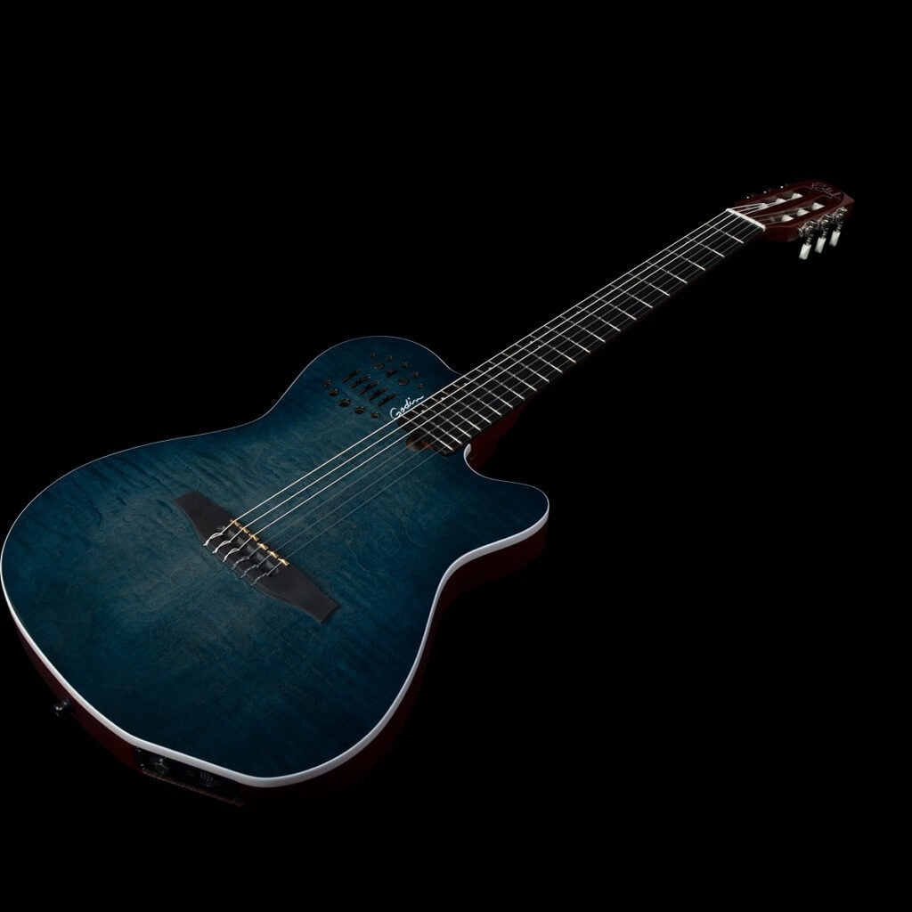 Đàn Guitar Silent Classic Godin ACS Denim Blue Flame