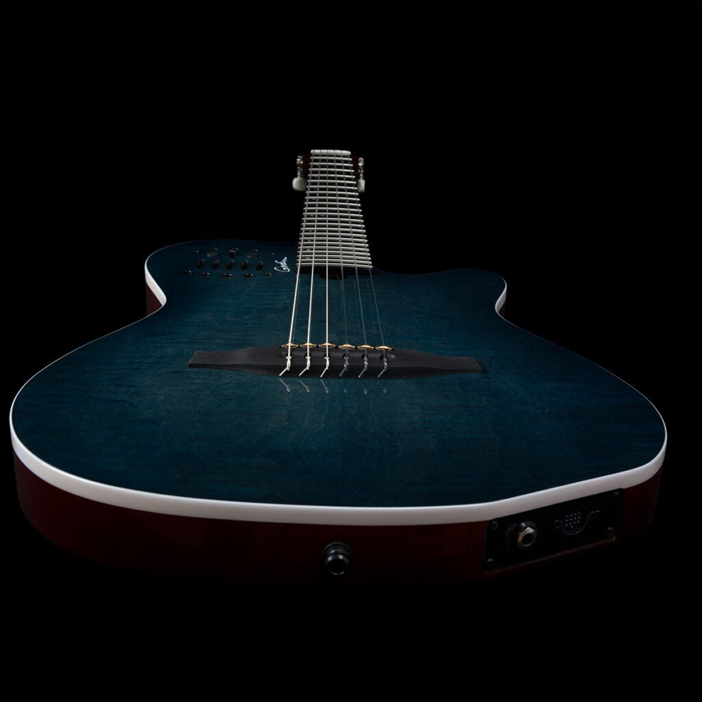 Đàn Guitar Silent Classic Godin ACS Denim Blue Flame
