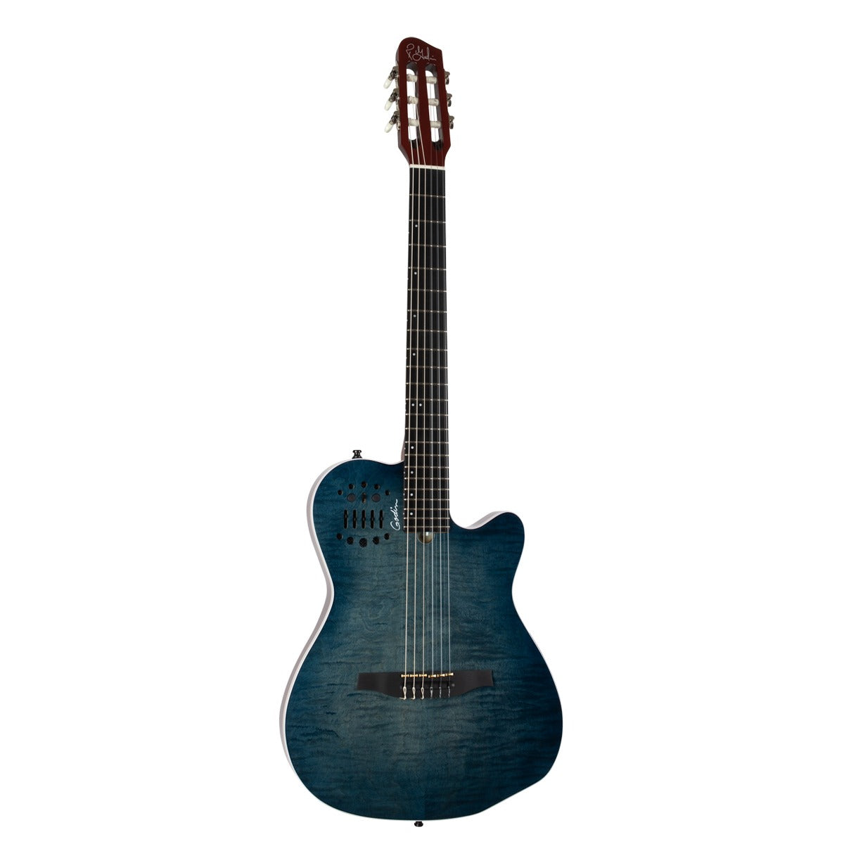 Đàn Guitar Silent Classic Godin ACS Denim Blue Flame