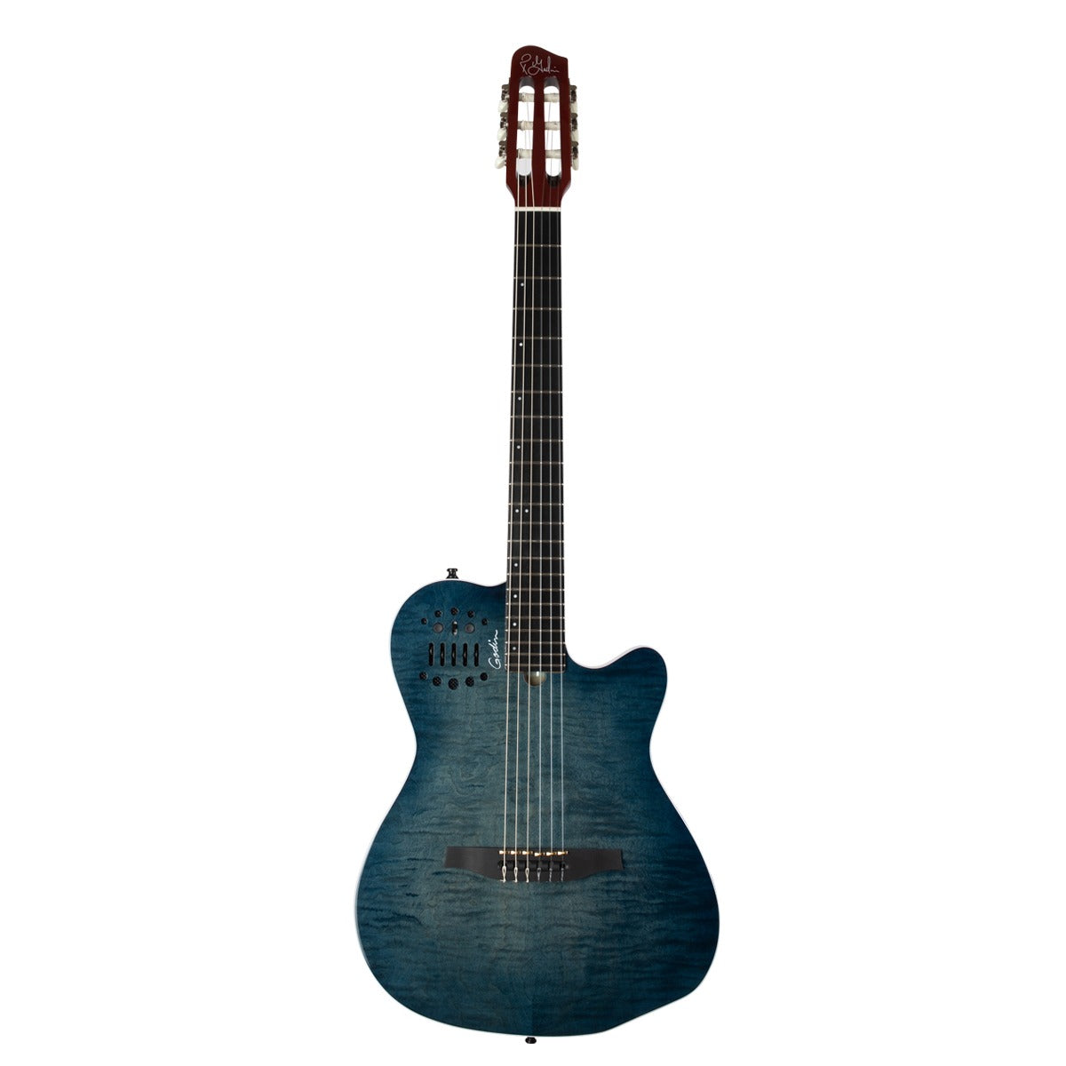 Đàn Guitar Silent Classic Godin ACS Denim Blue Flame