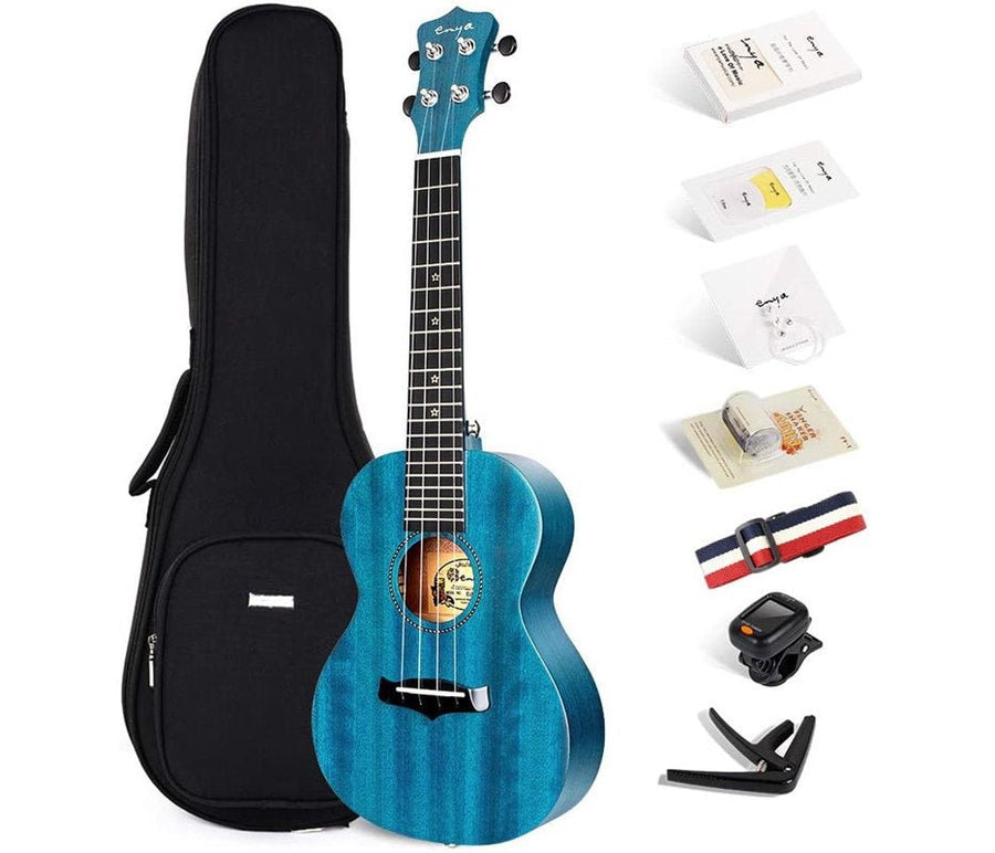 Đàn Ukulele Concert Enya 25D Solid Mahogany, Blue
