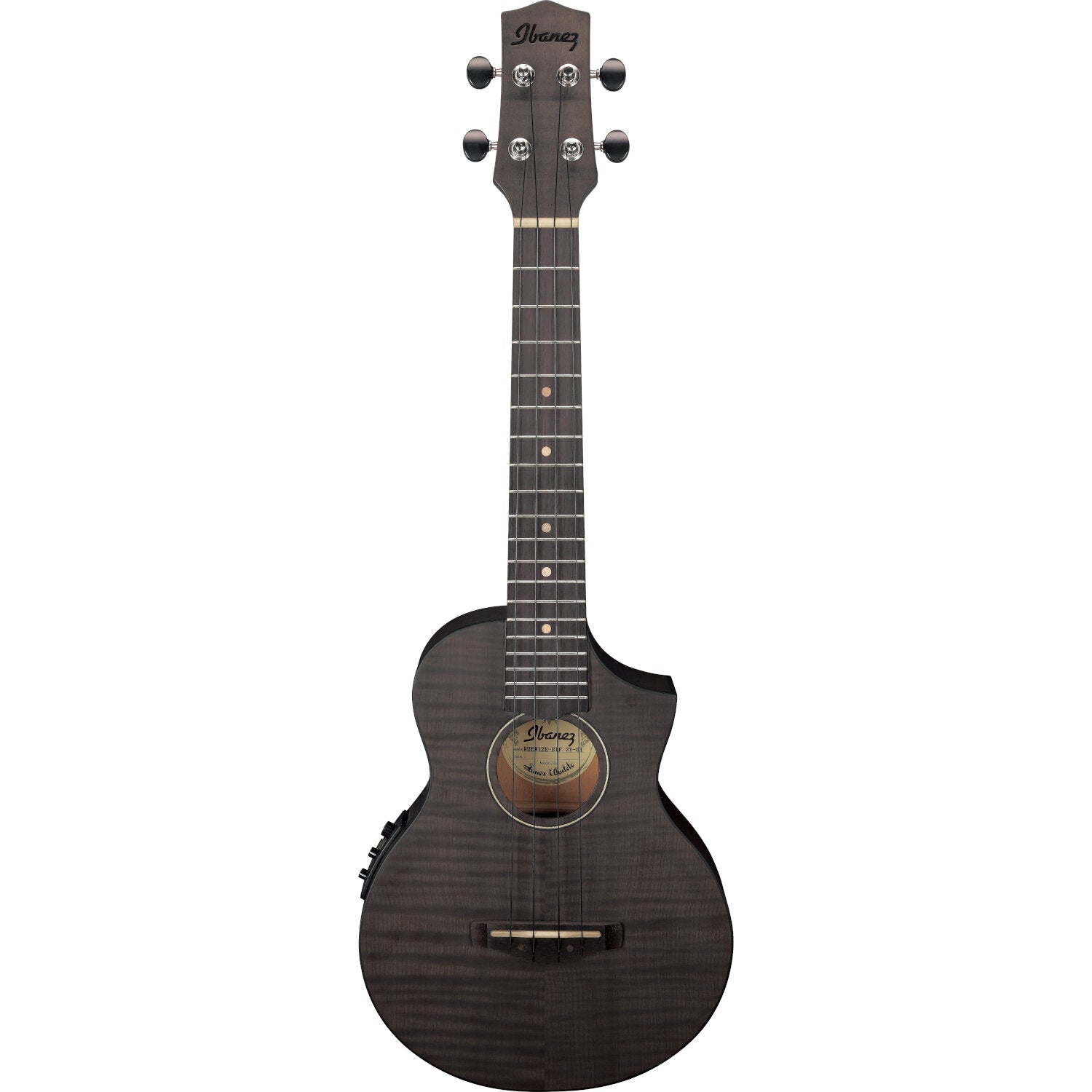 Đàn Ukulele Concert Ibanez UEW12E Black Ice Flat