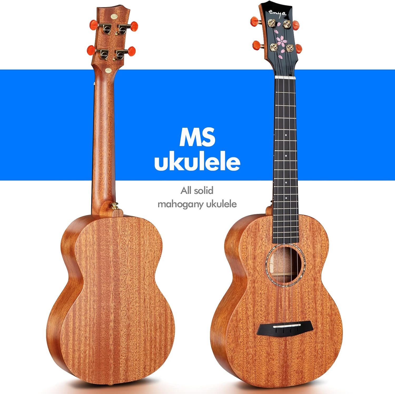 Đàn Ukulele Enya MS Solid Mahogany, Natural