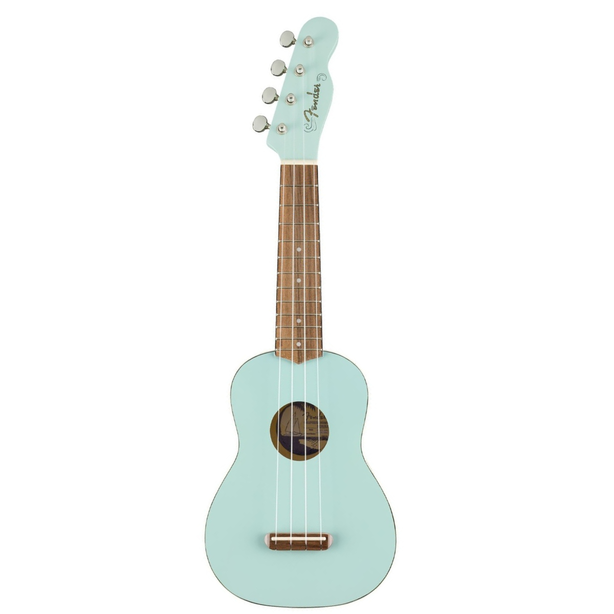 Đàn Ukulele Fender Venice FB Walnut Soprano, Daphne Blue