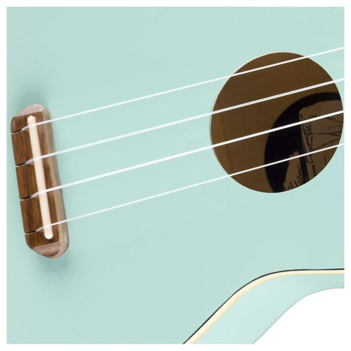 Đàn Ukulele Fender Venice FB Walnut Soprano, Daphne Blue