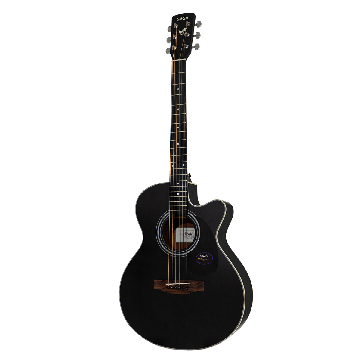 Đàn Guitar Acoustic Saga SA700C, Black w/Bag