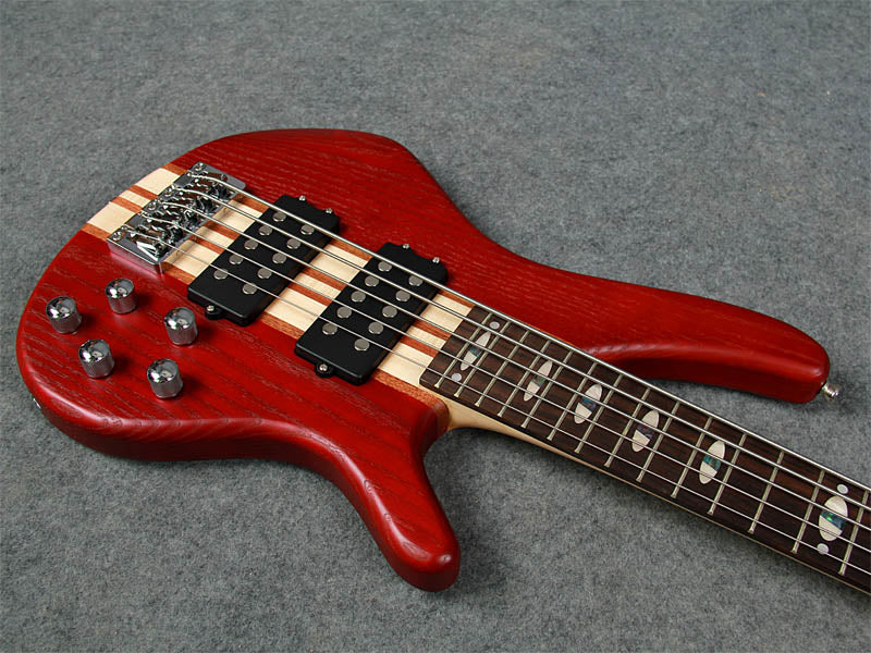 Đàn Guitar Bass Sqoe LT5BS 5 Strings HH Electric Guitar, Rosewood Fingerboard, Red