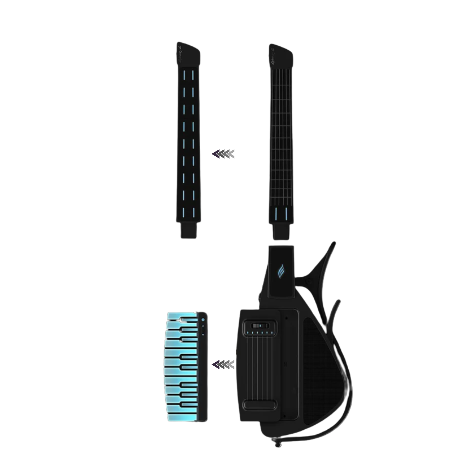 Đàn Guitar Enya Cyber G Stringless Pick Model, Black