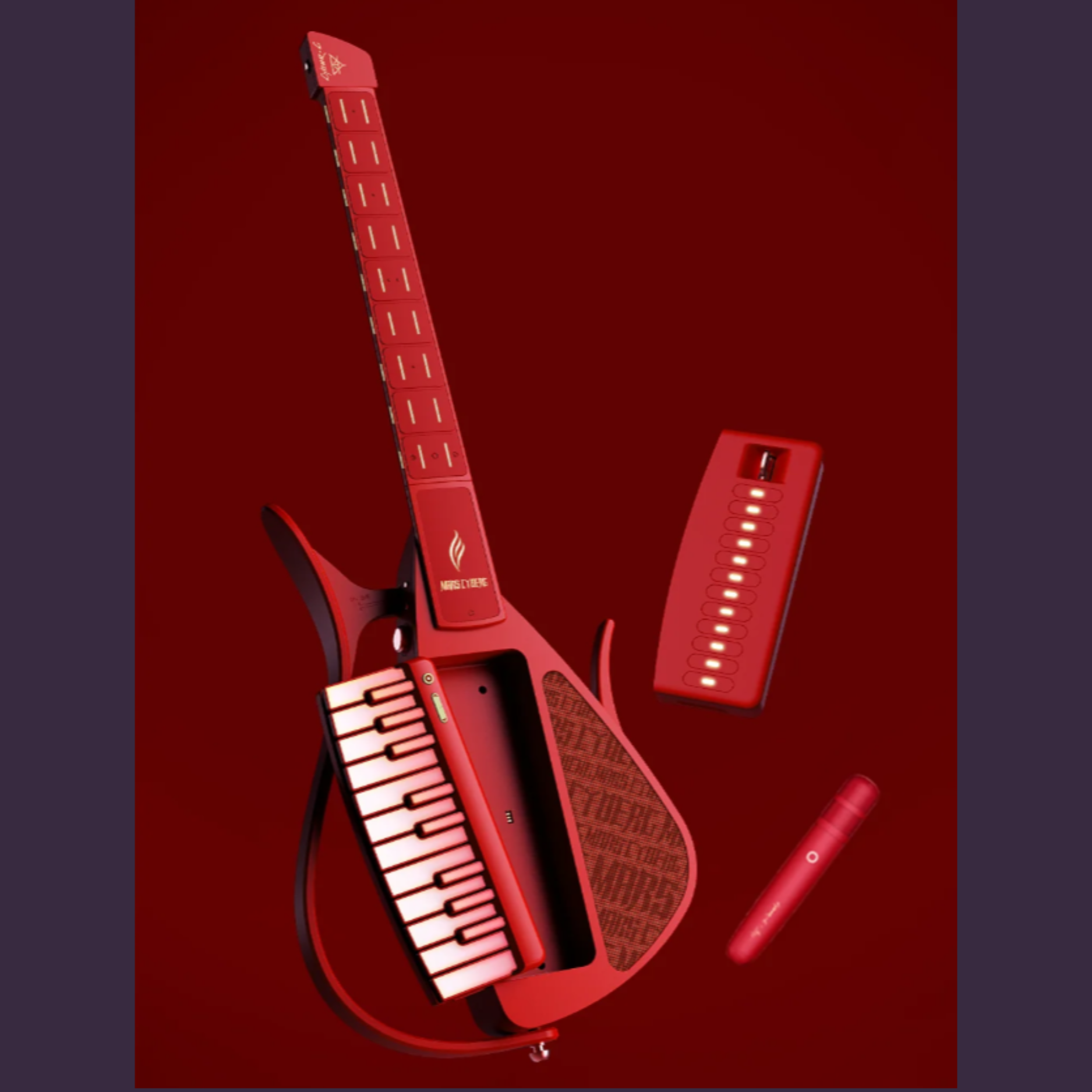 Đàn Guitar Enya Cyber G Stringless Keyboard Module Huachenyu Signature, Mars